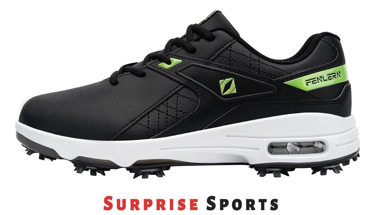 FENLERN Men Spikes Golf Shoes-Best for Spikes-Editor’s Pick