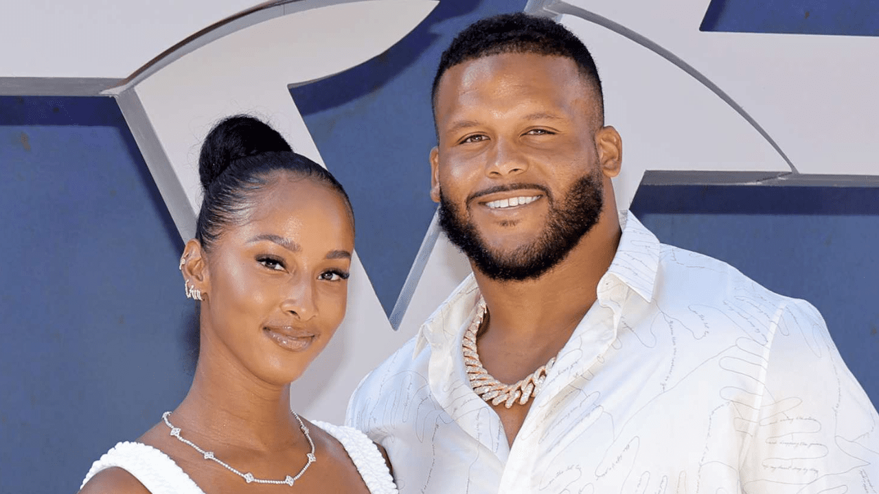 Aaron Donald with his wife Erica Sherman