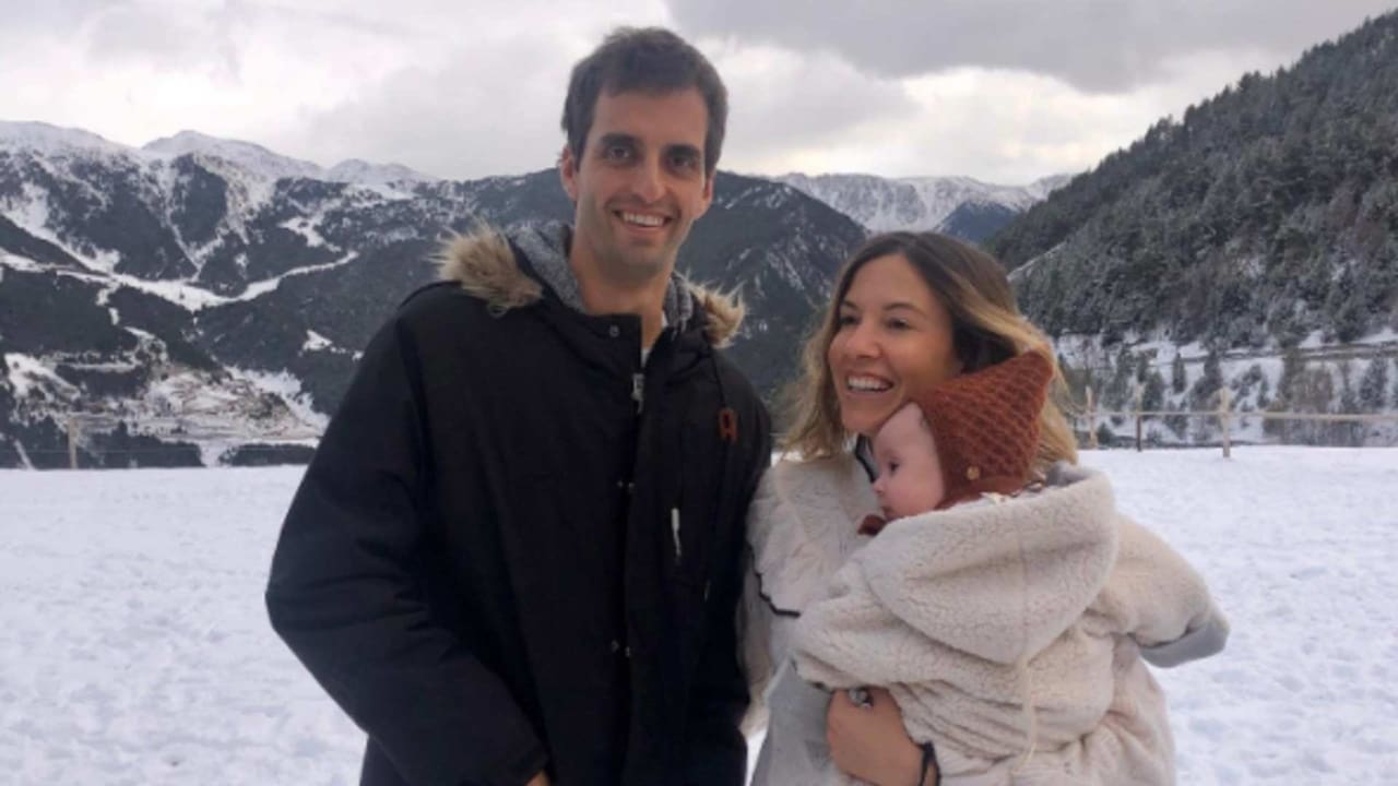 Albert Ramos-Vinolas with his wife Cristina Marti