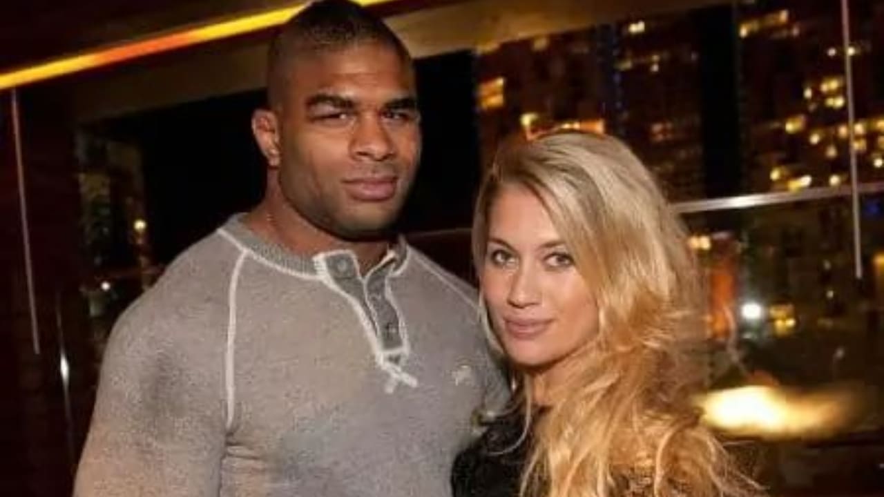 Alistair Overeem with his fiance Danielle Toele