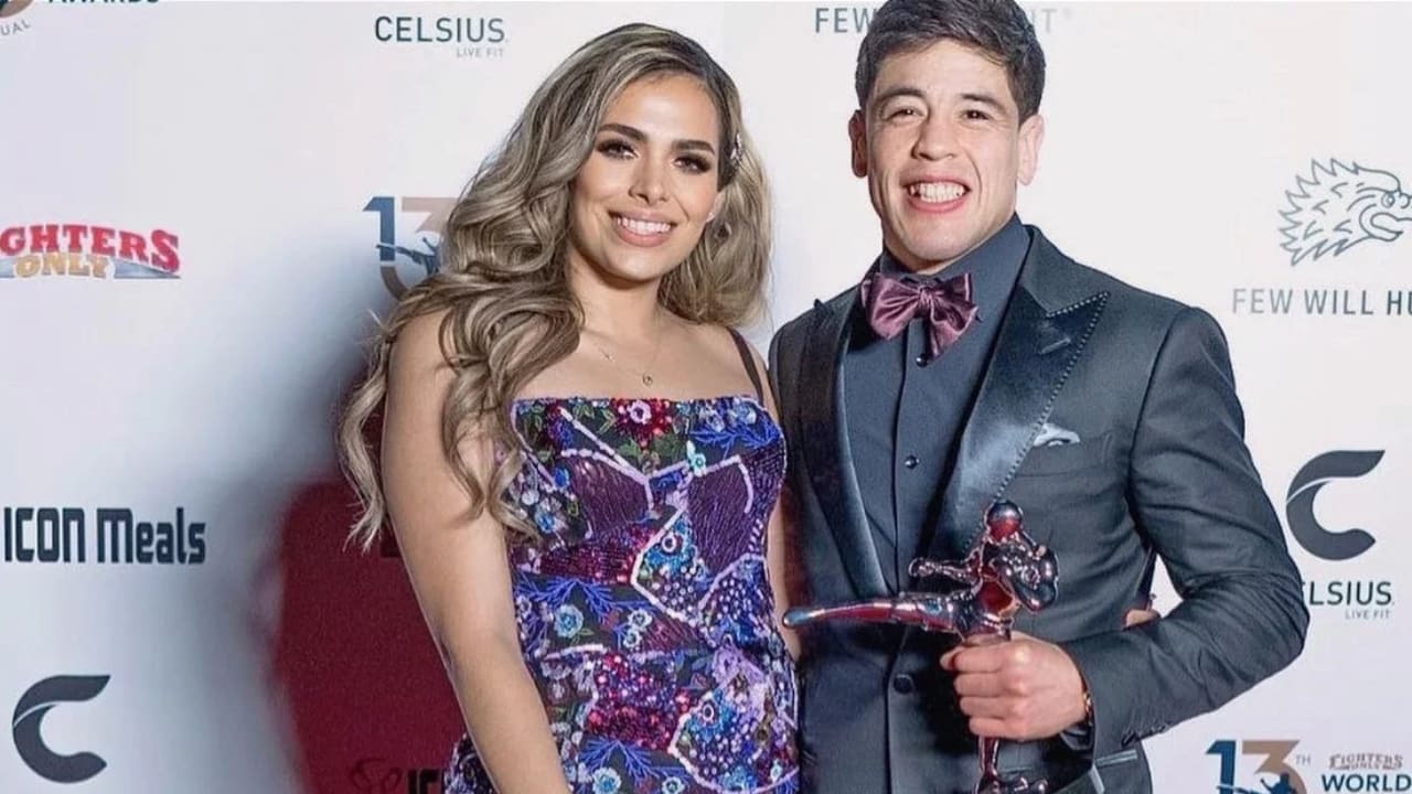 Brandon Moreno with his wife Shirley Moreno