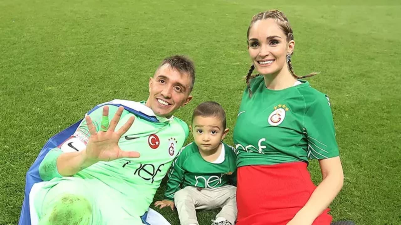 Fernando Muslera, his wife Patricia Callero