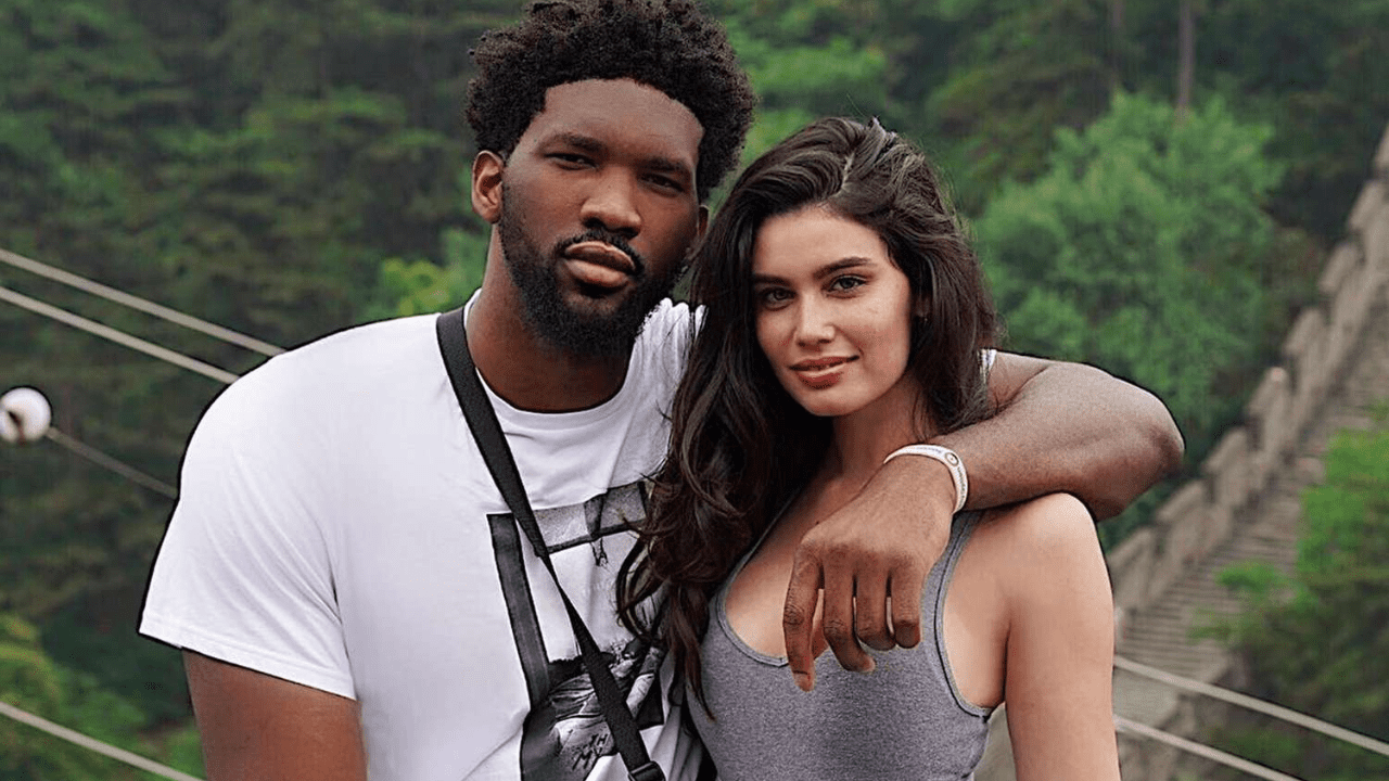 Joel Embiid with his wife Anne de Paula