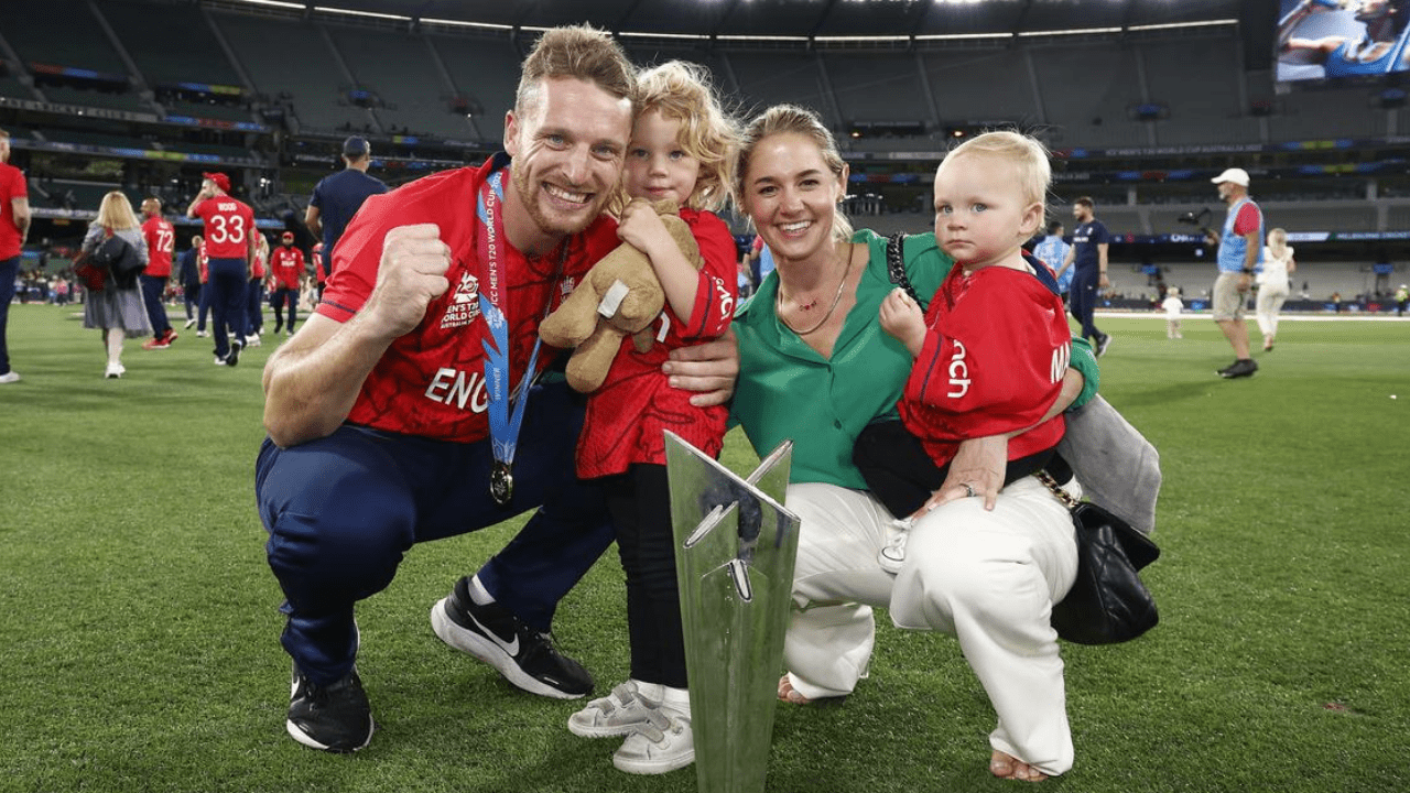 Jos Buttler with his wife Louise Buttler