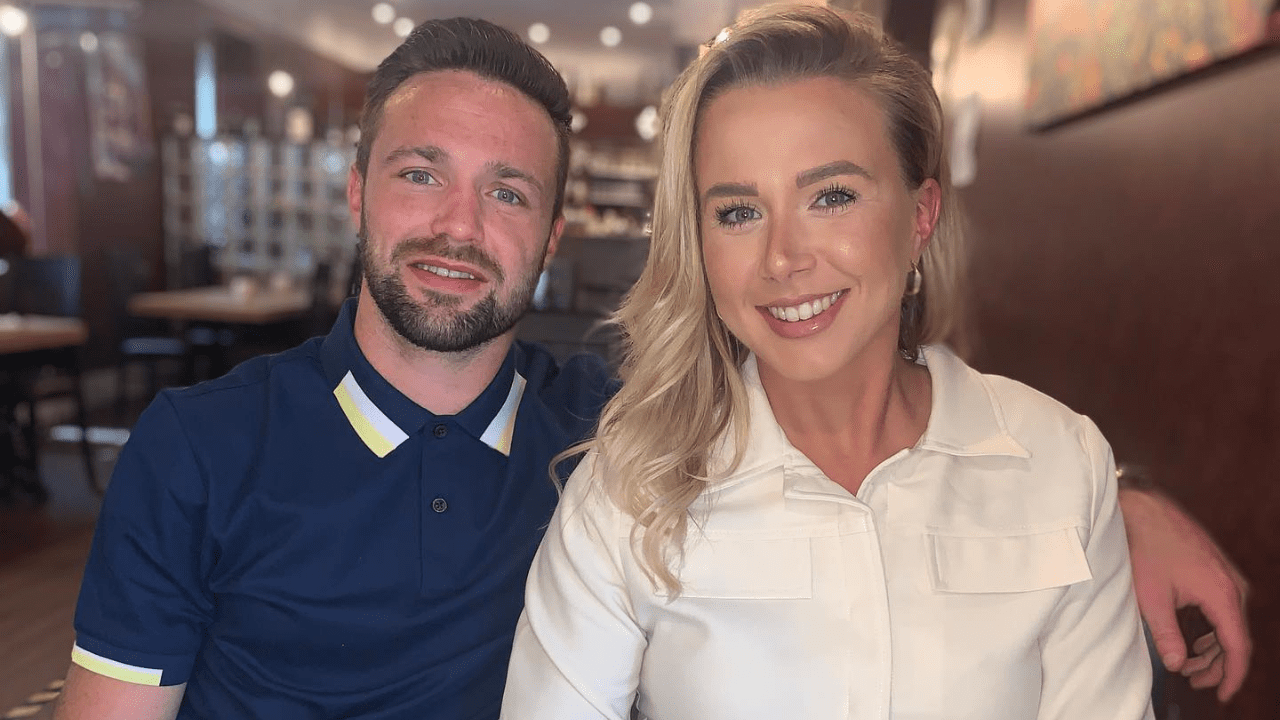 Josh Taylor with his wife Danielle Murphy