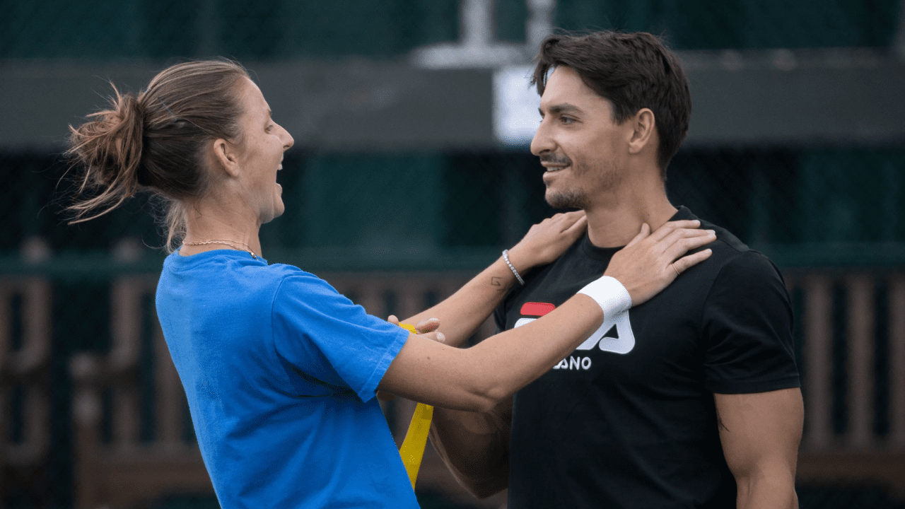 Karolona Pliskova with her husband Michal Hrdlicka