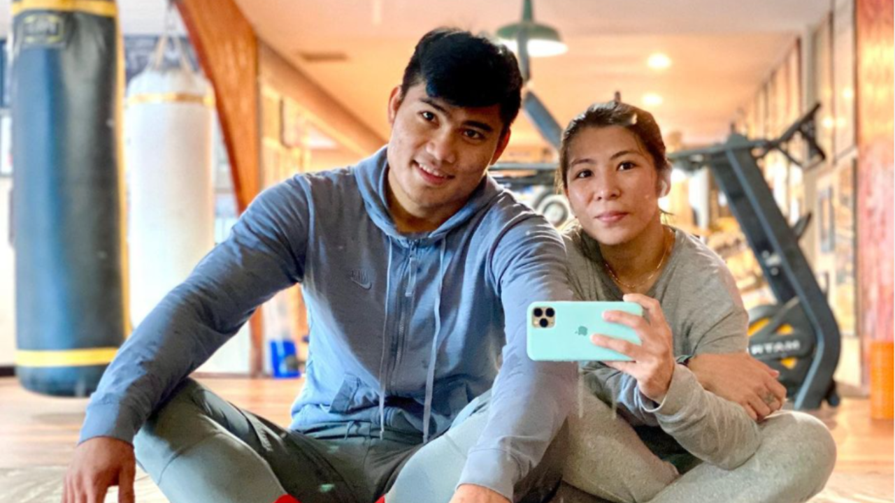 Mark Magsayo with his wife Frances Arbie