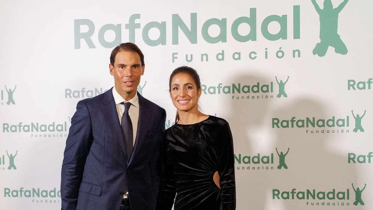 Rafael Nadal with his wife Maria Francisca Perello