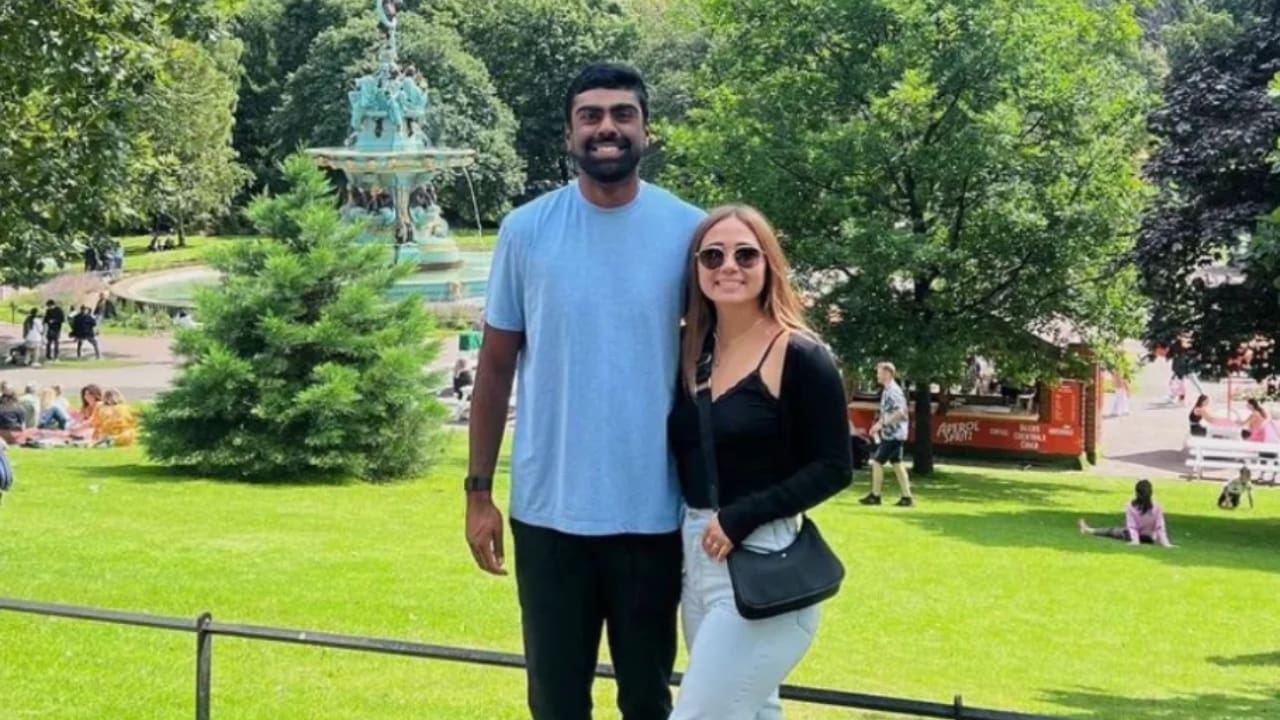 Sahith Theegala with his girlfriend Juliana Chan