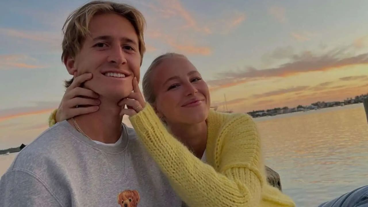 Sebastian Korda with his girlfriend Ivana Nedved