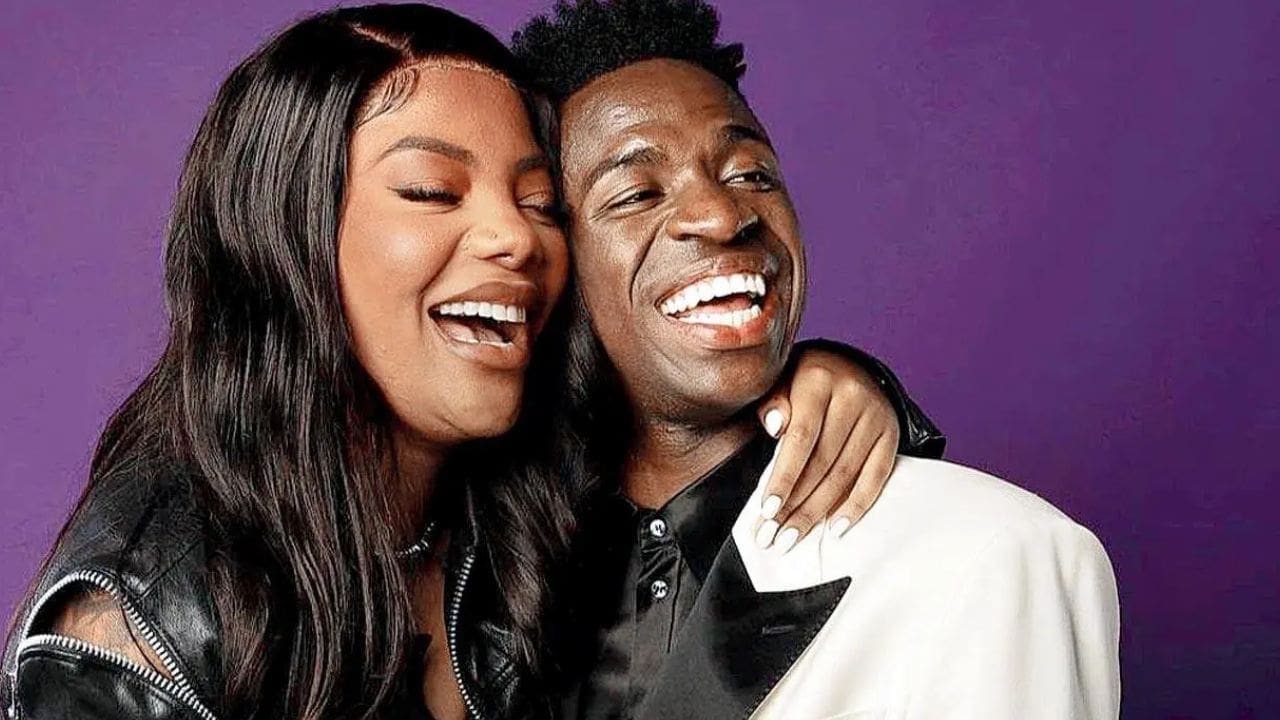 Vinicius Junior with his girlfriend Maria Julia Mazalli