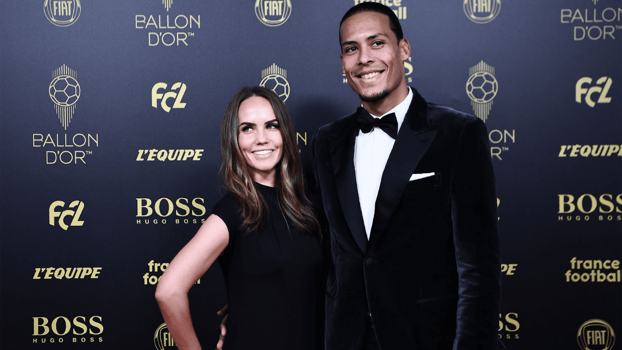 Virgil Van Dijk with his wife Rike Nooitgedagt