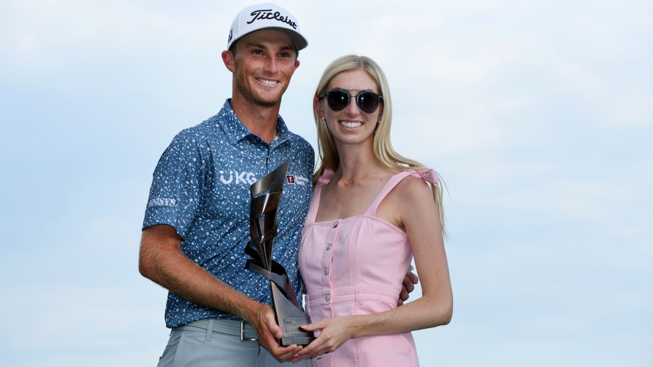 Will Zalatoris with his wife Caitlin Sellers