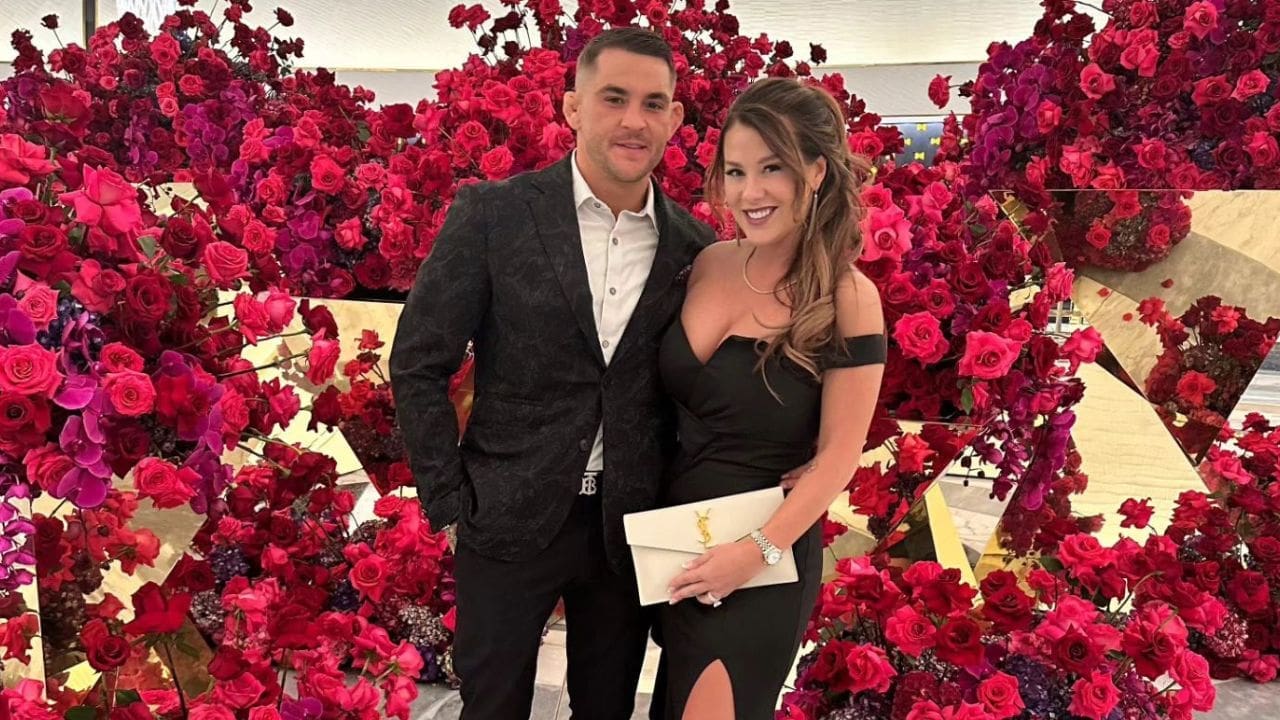 Dustin Poirier with his wife Jolie Poirier