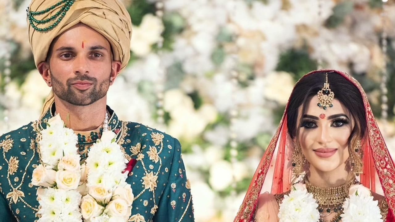 Keshav Maharaj with wife Lerisha