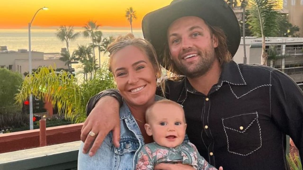 Jamie Anderson with her fiance Tyler Nicholson
