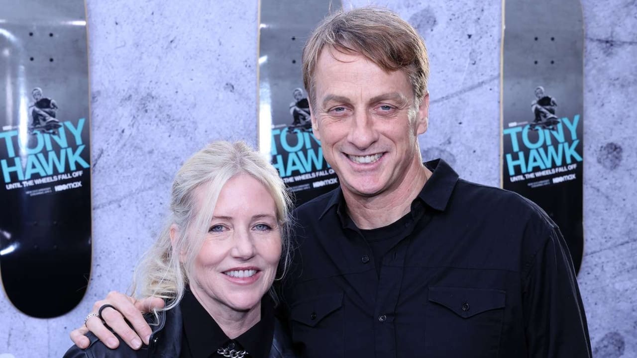 Tony Hawk with his wife Cathy Goodman