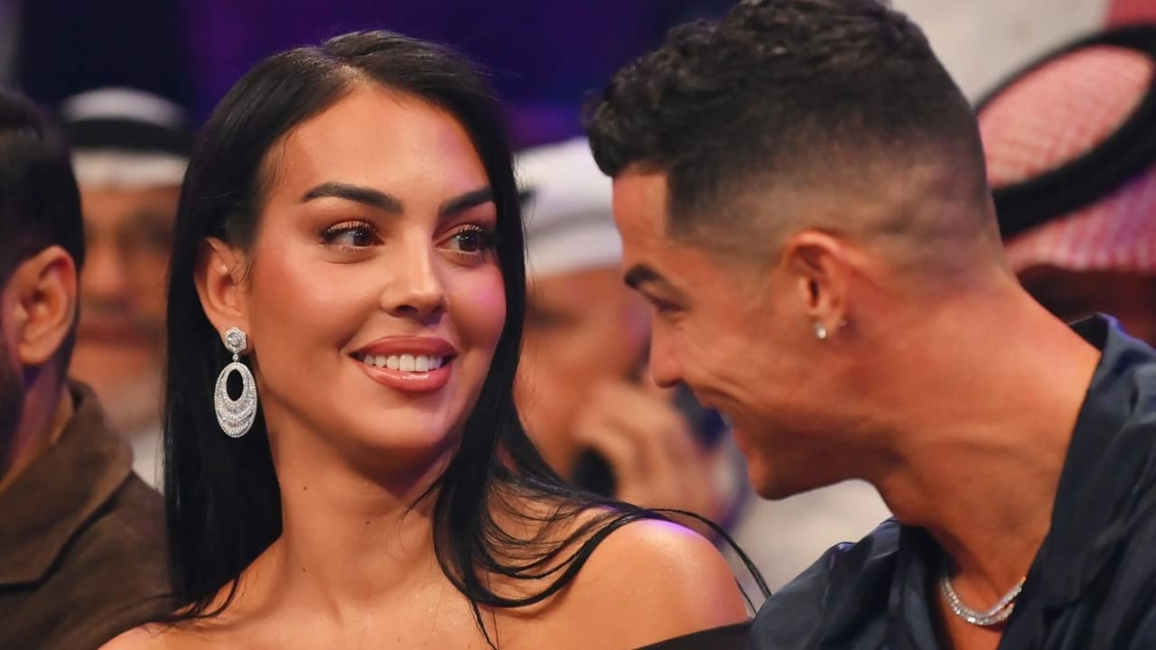 Cristiano Ronaldo with his partner Georgina Rodriguez