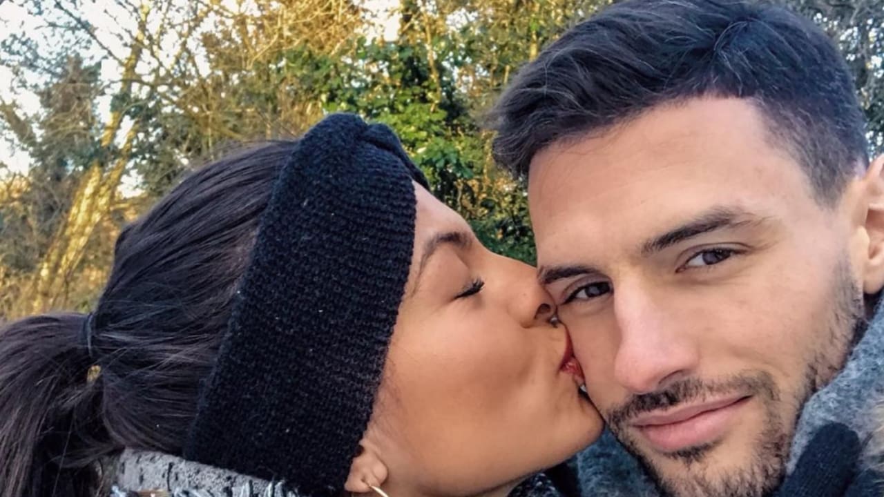 Fabian Schar with his girlfriend Alexandra Munger