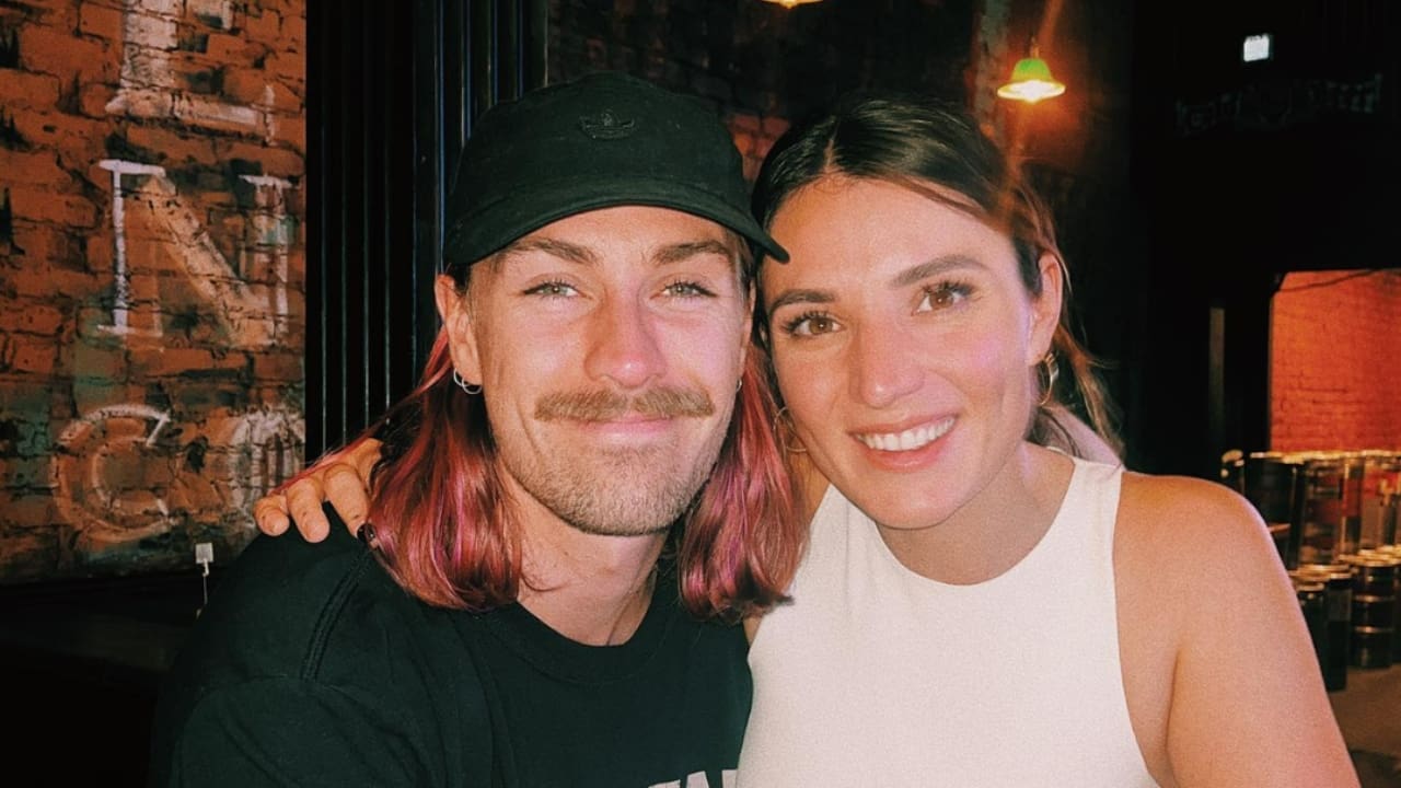 Jackson Irvine with his girlfriend Jemilla Pir