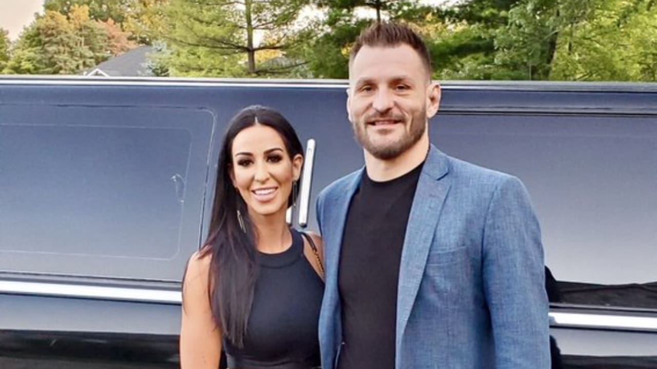 Stipe Miocic with his wife Ryan Marie Carney