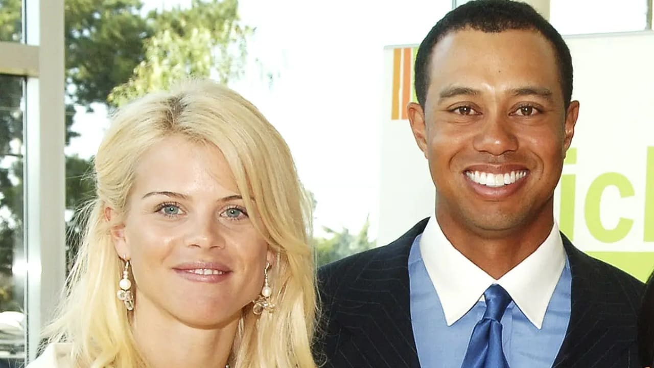 Tiger Woods with Elin Nordegren