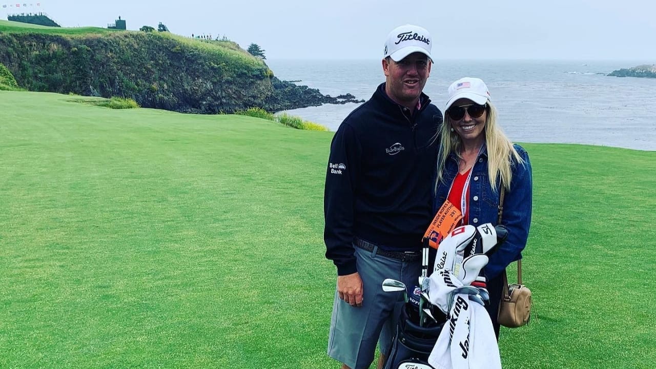 Tom Hoge with his wife Kelly Hoge