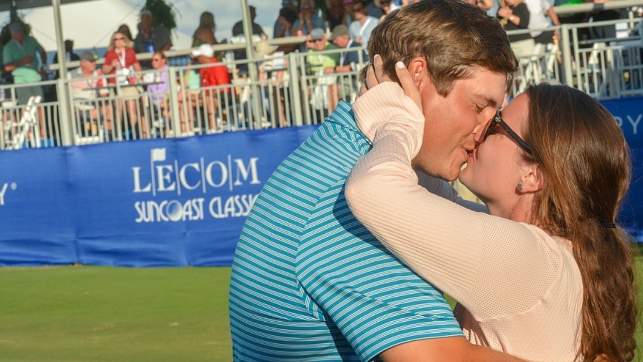 Andrew Novak with his wife Maddie Myers Novak
