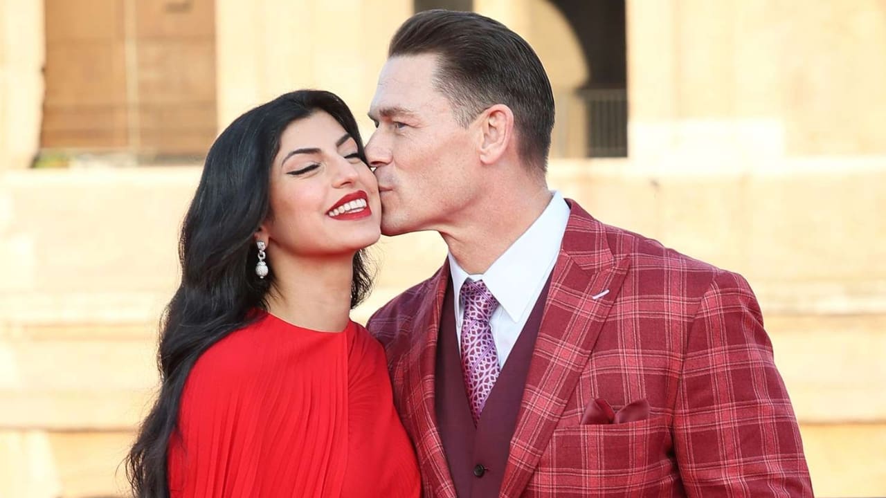 John Cena with his wife Shay Shariatzadeh