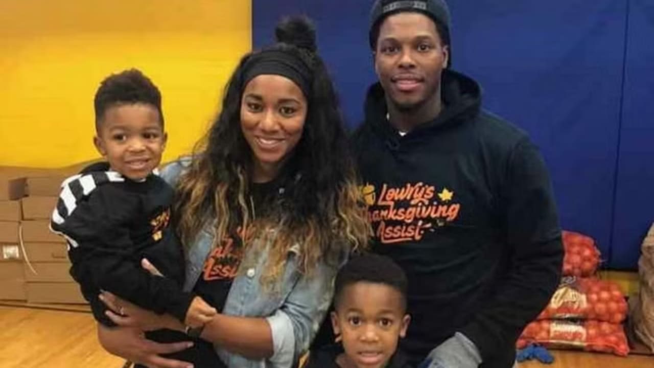 Kyle Lowry with his girlfriend Ayahna Cornish-Lowry