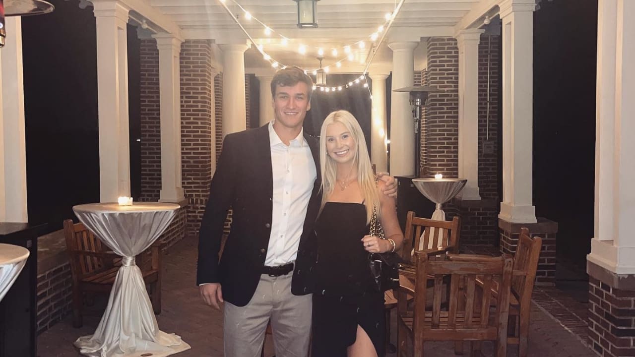 Adrien Dumont De Chassart with his girlfriend Katie Underwood