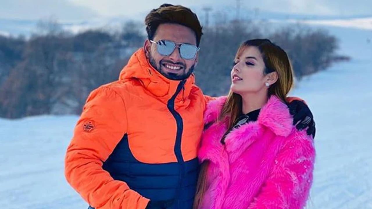 Rishabh Pant with his girlfriend Isha Negi