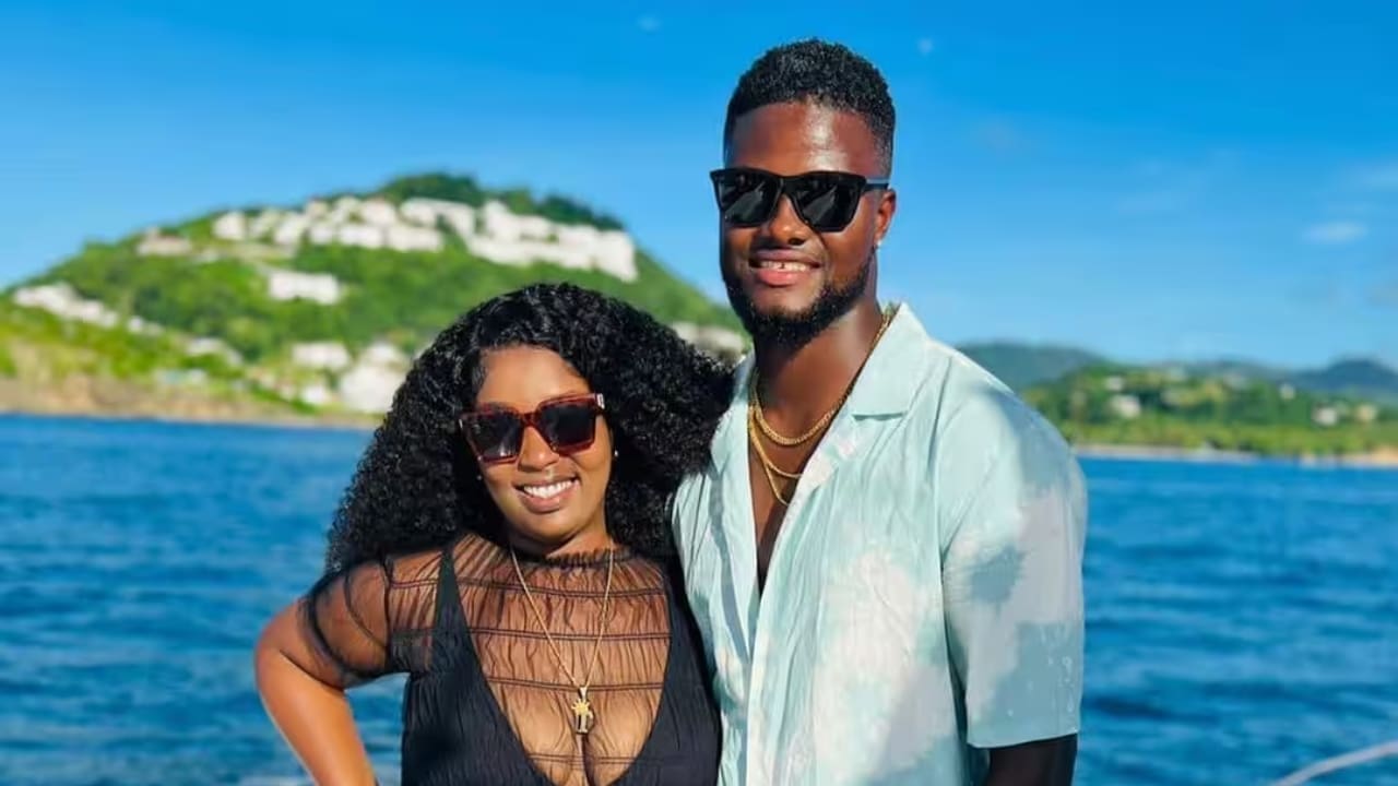 Romario Shepherd with his wife Tia Terencia Joseph