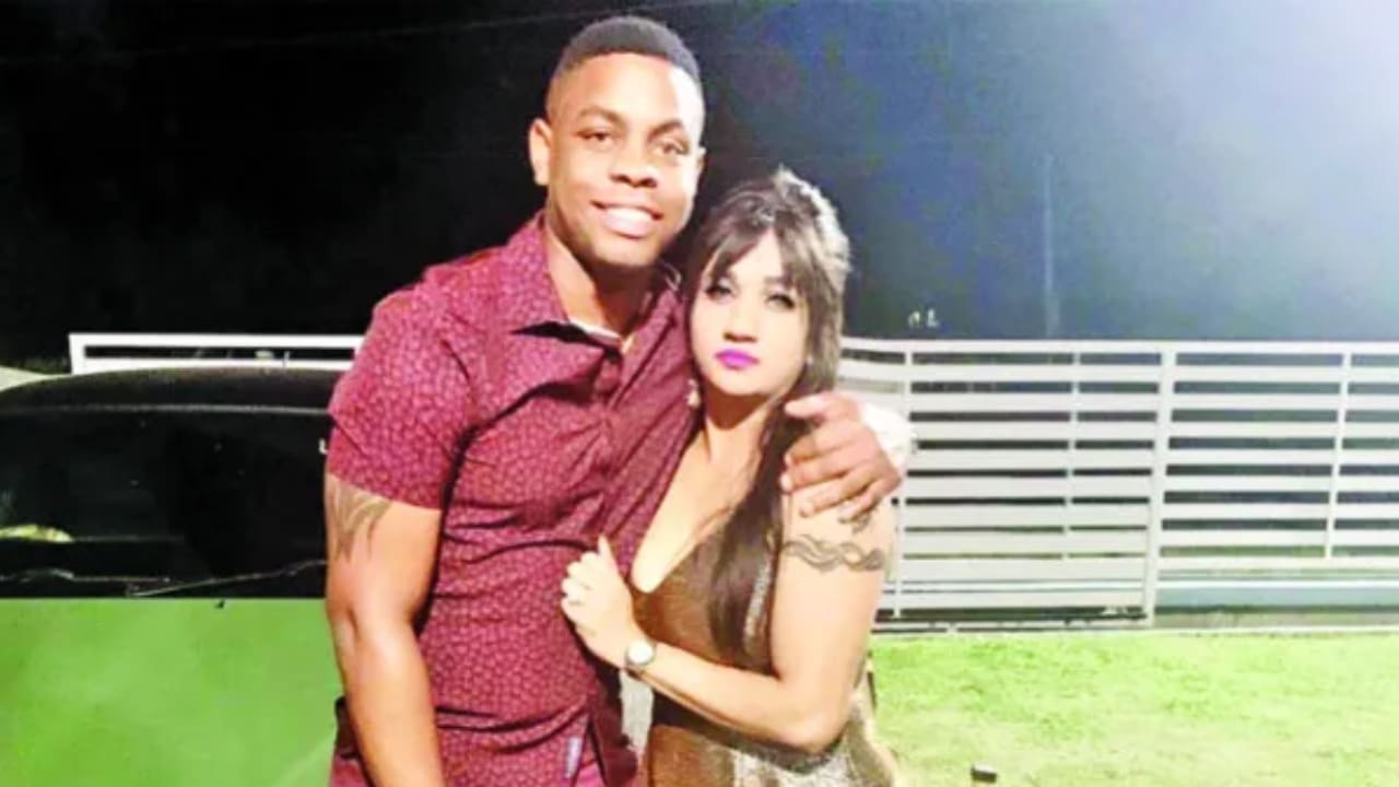Shimron Hetmyer with his wife Nirvani Hetmyer
