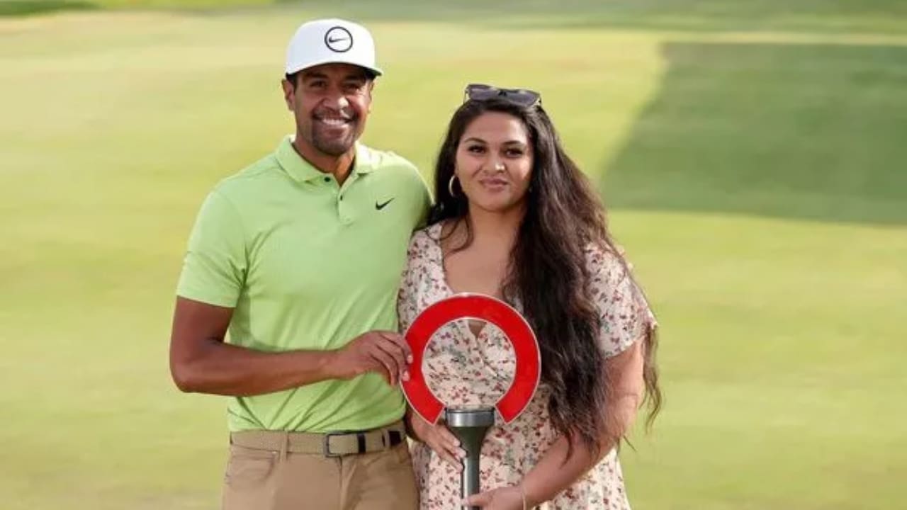 Tony Finau with his Wife Alayna Finau Tony Finau with his Wife Alayna Finau