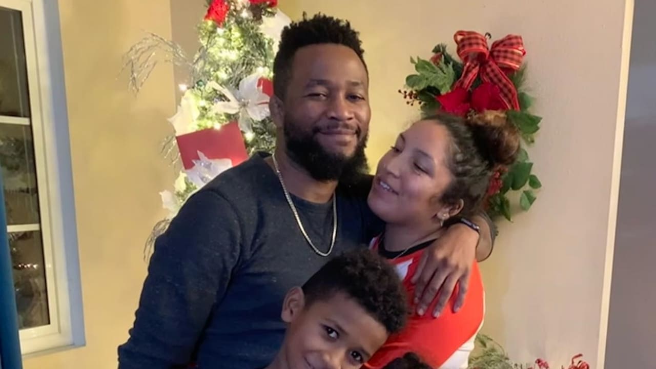 Terrion Ware with his wife