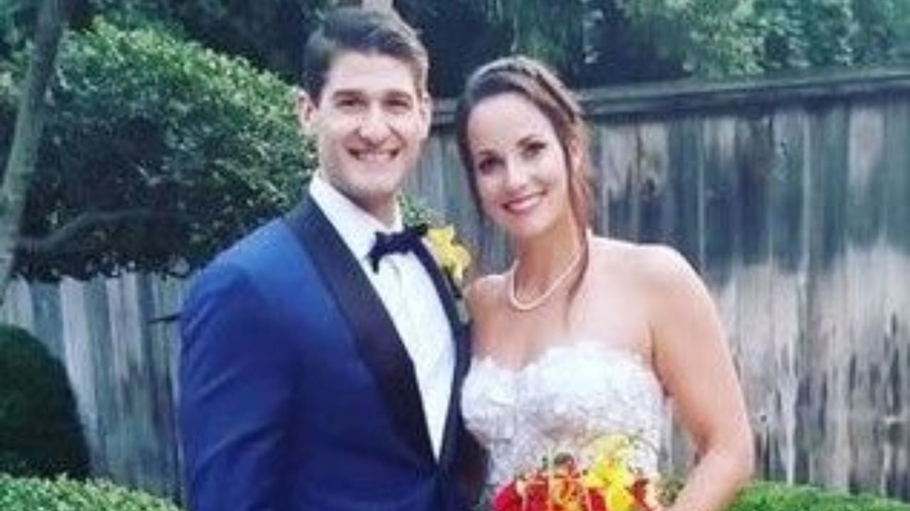 Jarmila Gajdošová with her husband Adam Wolfe