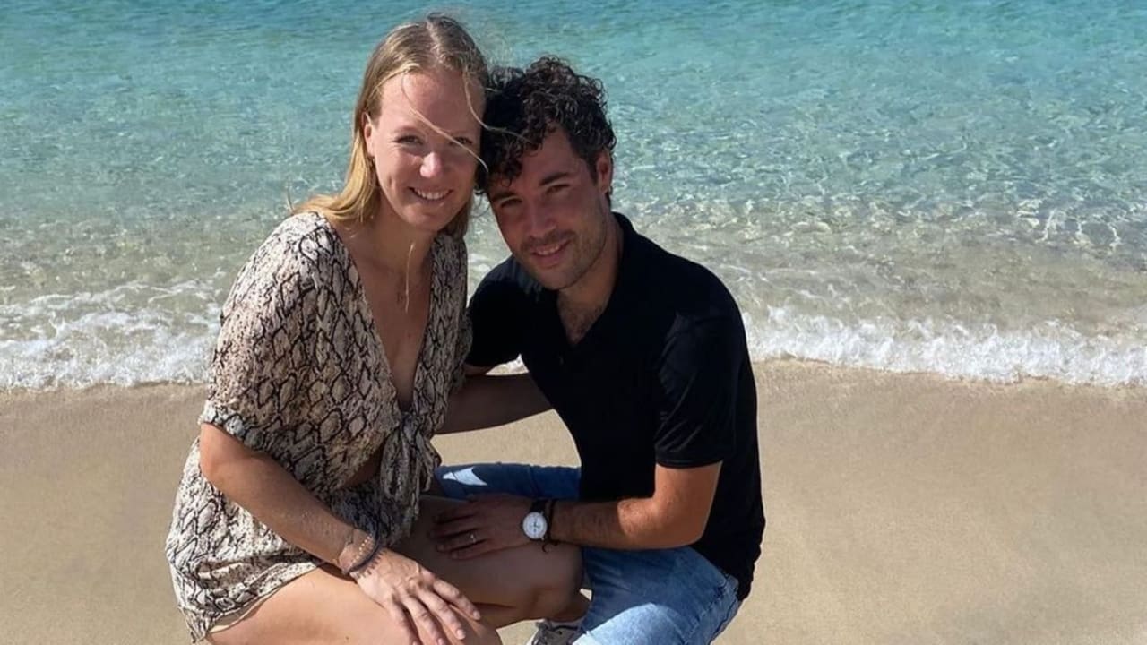 Kiki Bertens with her spouse Remko de Rijke
