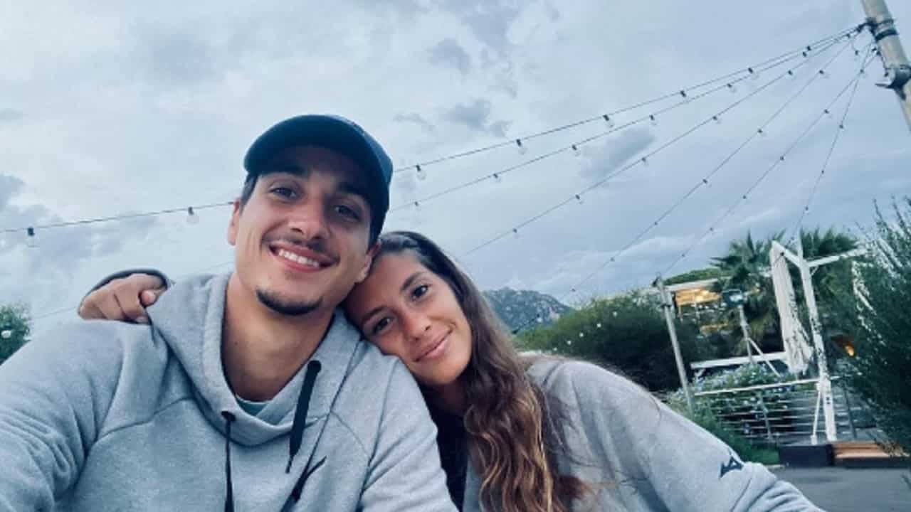 Lorenzo Sonego and Alice Petruccioli