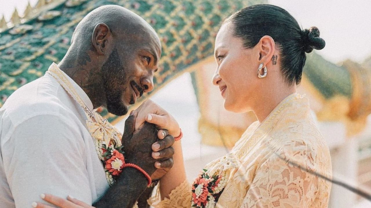 Khalil Rountree Jr. with his Wife Mia Kang