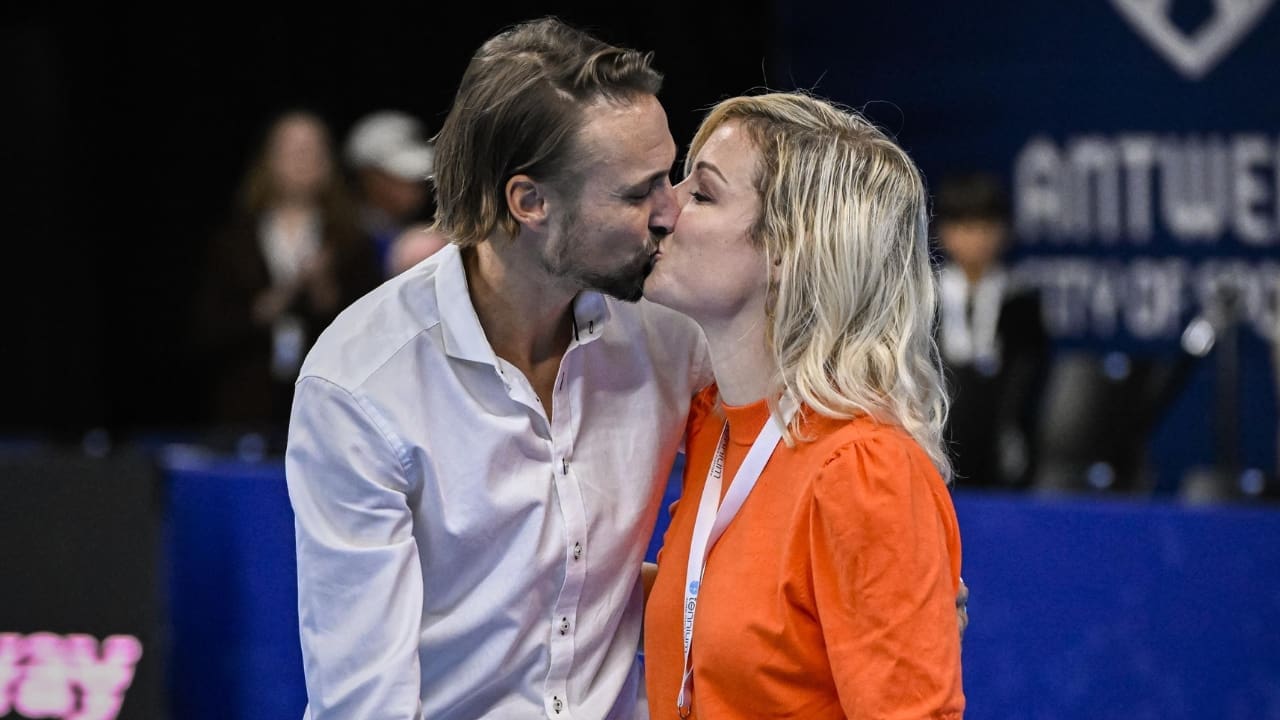 Ruben Bemelmans with his wife 