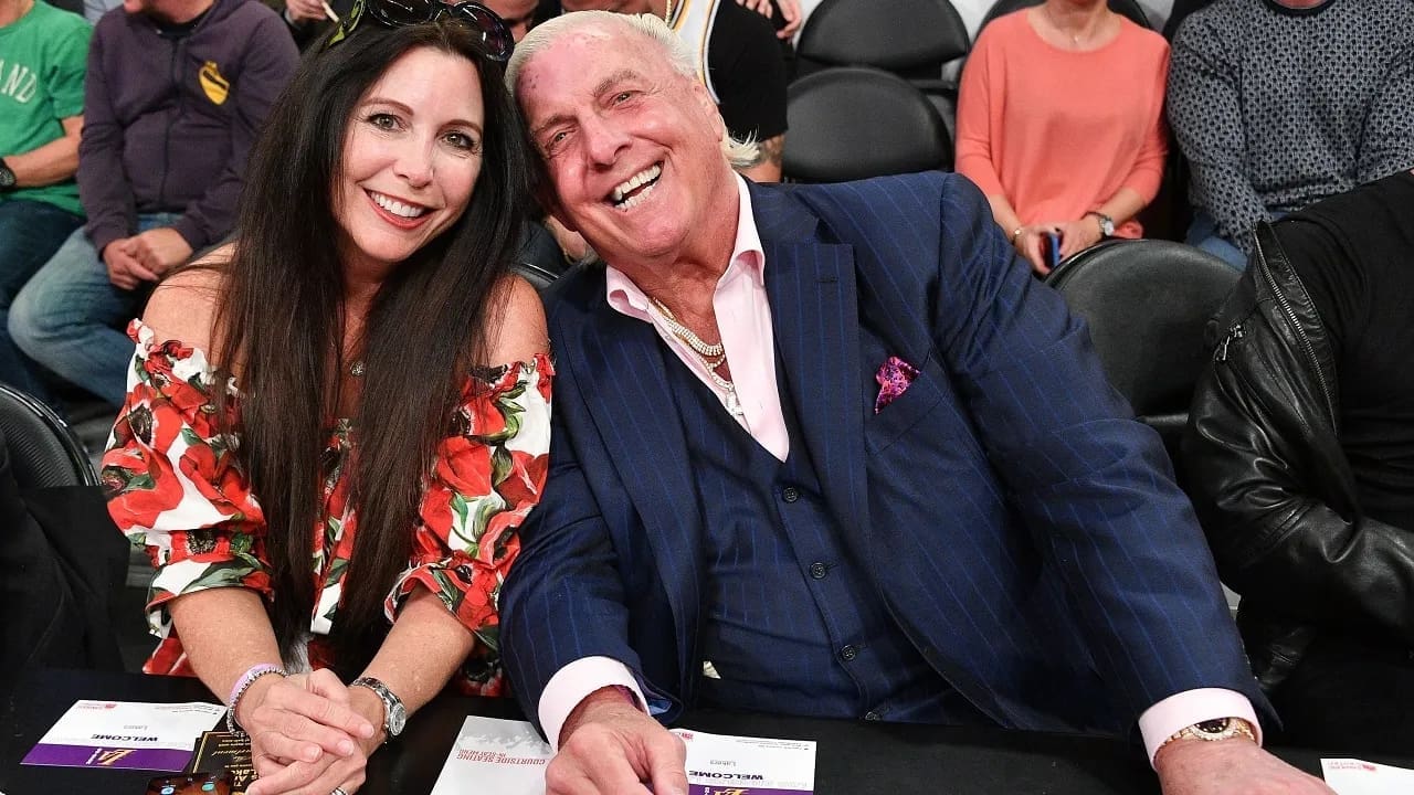 Ric Flair with his wife Wendy Barlow