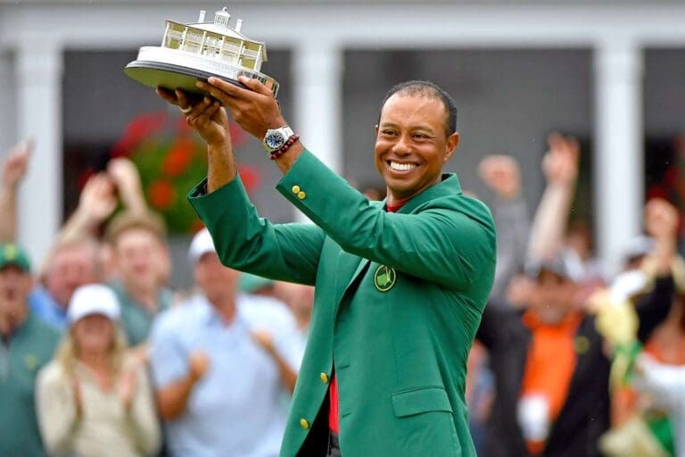 Tiger Woods Wearing Green Jacket at The Masters