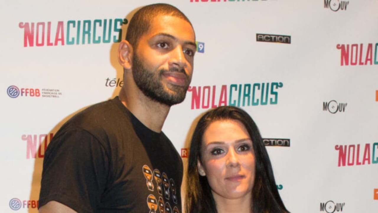 Nicolas Batum his wife Aurélie Batum