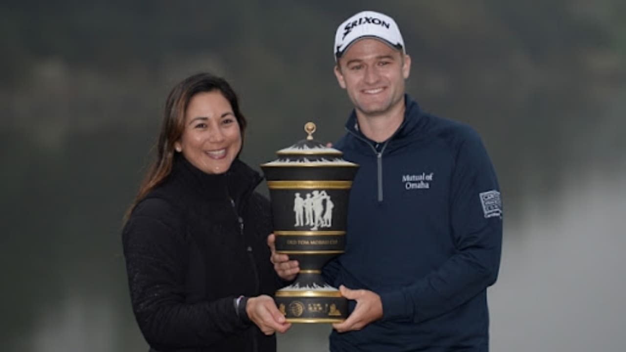 Russell Knox his wife Andrea Hernandez