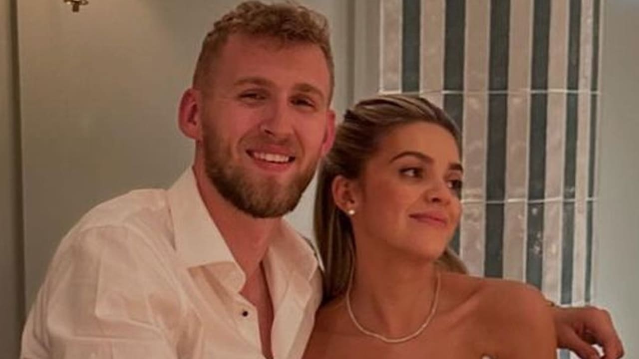 Jock Landale his wife India Maddern