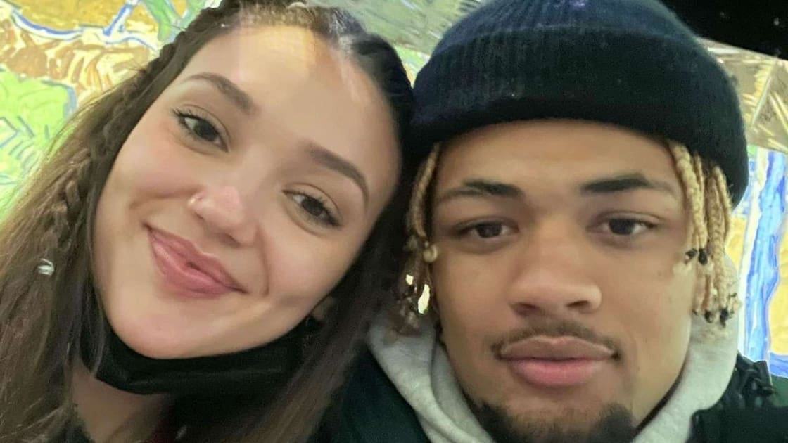 Rome Odunze his Girlfriend Alannah Davidson