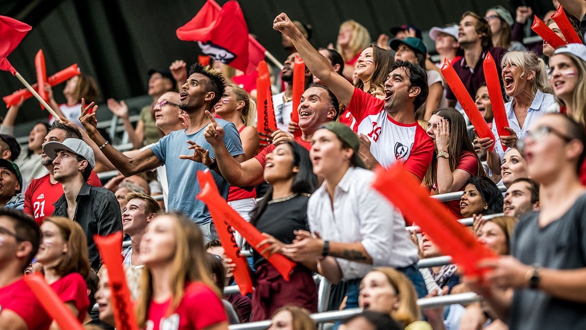 Excited crowds on a sports stadium From Sports Fan to Cash Affiliate