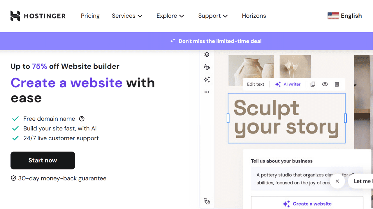 hostinger website builder