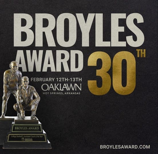 The Broyles Award Returns to Hot Springs for 30th Anniversary Celebration